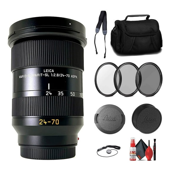 Leica Vario-Elmarit-SL 24-70mm F/2.8 ASPH. Lens (11189)   Padded Medium Sized Case   82mm 3-Piece Filter Kit