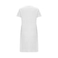 thumbnail image 3 of Women's Nightgowns Womens Heart Print Tshirt Nightgowns Crew Neck Short Sleeve Women's Sleepwear Lounge Dresses, 3 of 5