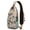 Beige-31, variant on Vintage Sand and Ocean Nautical Sling Backpack with Starfish and Seahorse Print, Lightweight Crossbody Daypack, Adjustable Strap, Multiple Compartments for Outdoor and Beach Use