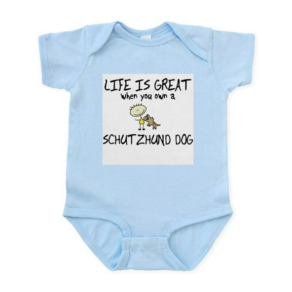 CafePress - Life Is Great Schutzhund Infant Bodysuit - Baby Light Bodysuit, Size Newborn - 24 Months