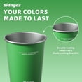 thumbnail image 5 of Sidagar 12 oz Stainless Steel Cups Metal Shatterproof Stackable Pint Drinking Glasses, 3 Pack Green, 5 of 7