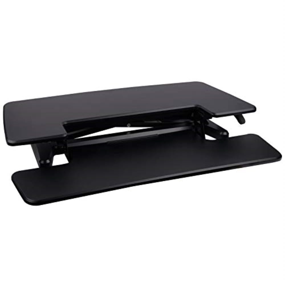 SilverStone Technology DR01B 34.6 in. Monitor Riser Adjustable Standing Desk, Black