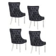 thumbnail image 4 of Plata Import Stonefort Chair in Black Set of 4 for Dining Area, 4 of 4