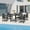 Black,1 Table+5 Chairs, variant on JUSTLET 6 PC Outdoor Patio Furniture Set, Patio Dining Sets, 5 Chairs and 1 Table, Black