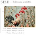 thumbnail image 2 of PhooArto Wooden Rooster Flowers Indoor Door Mat, Non-Slip Absorbent Doormat Inside Floor Mats Area Rug for Entryway, Machine Washable Entrance Rug Outdoor 35x24in, 2 of 8