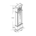 thumbnail image 5 of 72" Floor Standing Grandfather Clock Cherry Finish, 5 of 8