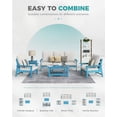 thumbnail image 4 of Harbweb 7-Piece HDPS Outdoor Sofa Patio Furniture Set, Blue Frame with Beige Cussion, 4 of 7