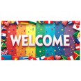 thumbnail image 3 of Welcome Banner with International Flags Circular Design Background Event Decoration Party Supplies Global Conference Backdrop Indoor Outdoor Display, 3 of 4
