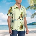 thumbnail image 5 of Bixox Men's Hawaiian Shirts Men's Avocado for Exercise Print Short-Sleeve Shirt-Small, 5 of 8