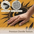 thumbnail image 6 of ODIKA 2'x3' Washable Throw Rug Black Golden Celestial Sunburst Mystical Sun and Moon with Floral Vases for Hallway, Study Room, Non-Slip Low Profile, Flatwoven, 6 of 7