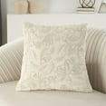 thumbnail image 5 of Mina Victory Luminescence Beaded Flowers 20" x 20" Ivory Indoor Throw Pillow, 5 of 6