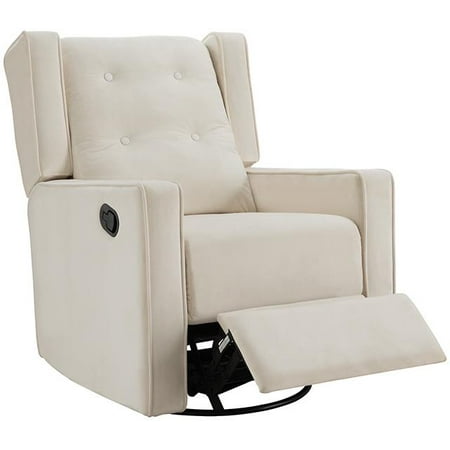 Naomi Home Odelia Swivel Rocker Recliner Color Cream Fabric