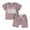 Purple, variant on Bagilaanoe 2pcs Toddler Baby Girls Shorts Set Letter Print Short Sleeve T-Shirt Tops + Shorts 6M 12M 18M 24M 3T Kids Casual Summer Clothes