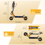 M YUME SCOOTER X11+ Dual Motors 60V 6000W Fast E Scooter Up to 50 mph Long-Range Electric Scooter for Adults, 11 Off-Road Tires