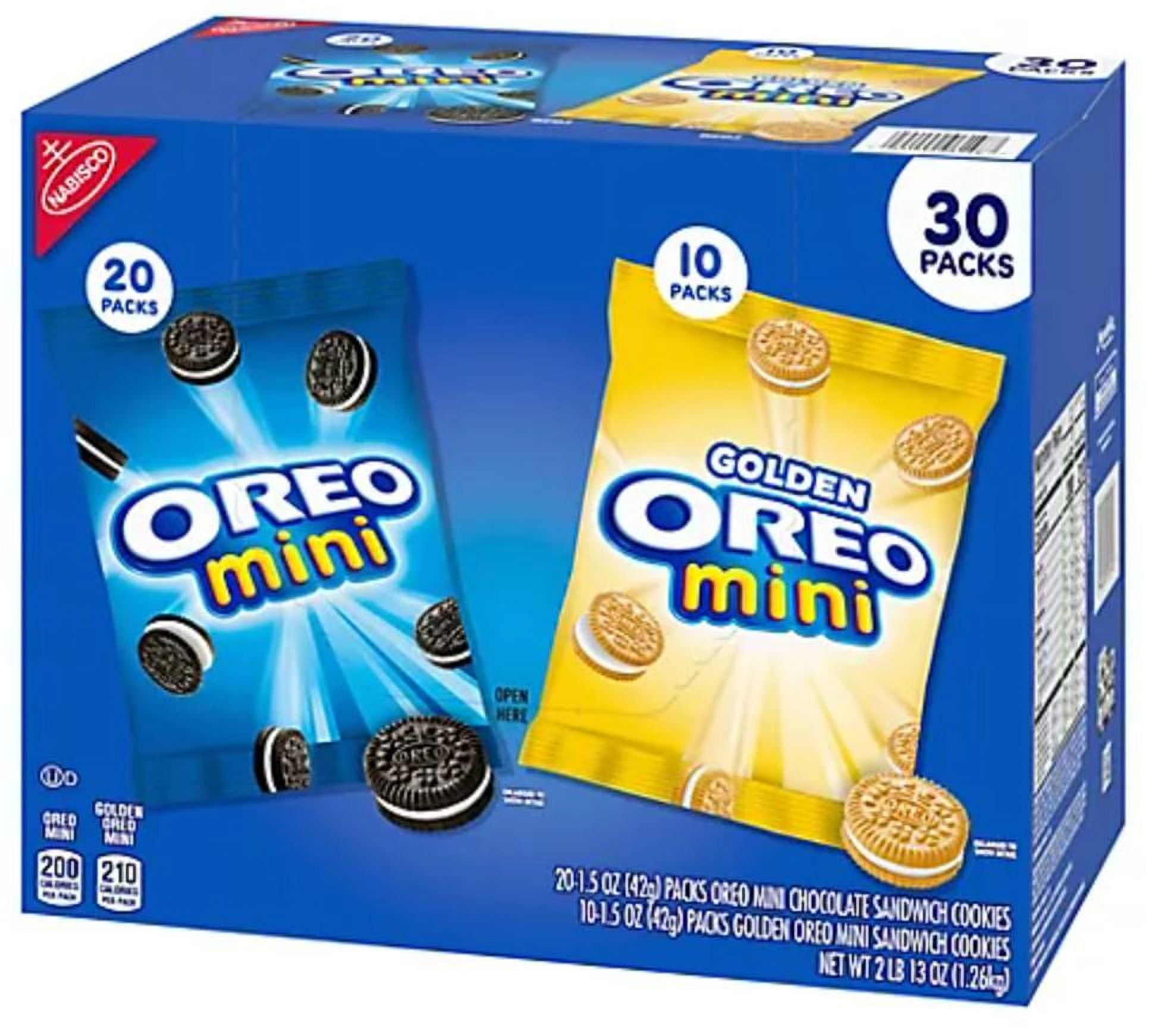 Oreo Mini Mix, Chocolate, Golden, 20 Packs - 20 pack, 1 oz packs