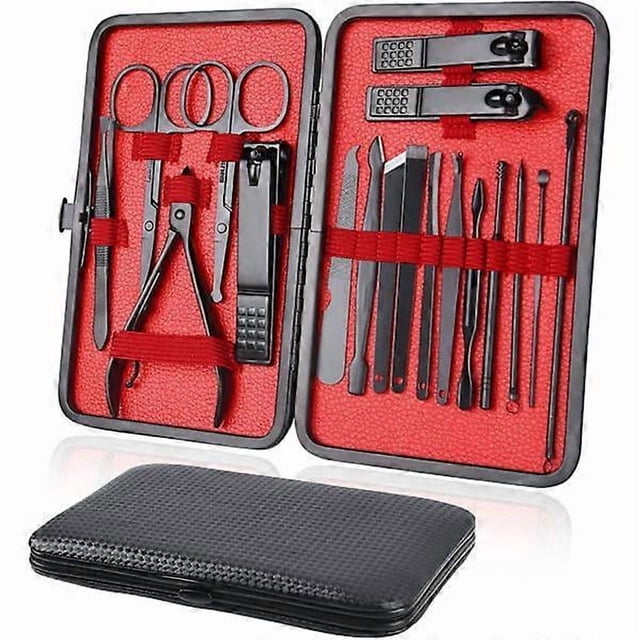 Manicure Pedicure Kit, 18 pcs Professional Nail Clipper Set, Stai