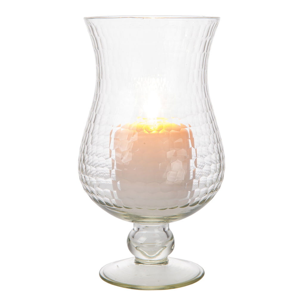 large glass candle vase
