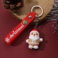 thumbnail image 1 of LLavero de Papá Noel de dibujos animados de Navidad, llavero de muñeca de goma suave, bolsa colgante pequeña, llavero de regalo para llaves de coche, 1 of 4