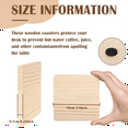thumbnail image 5 of 25 Pack Unfinished Wood Coasters, 4 Inch Blank Square, 5 of 5