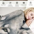 thumbnail image 3 of Wolf with Flowers Blanket Super Soft Plush Wolf Blanket for Bed Sofa Throw Blanket for Women Men, 3 of 6