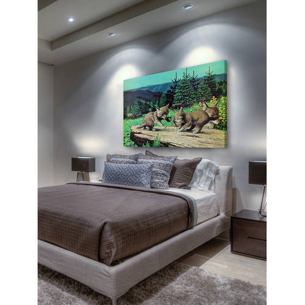 "Cubs at Play" Painting Print on Wrapped Canvas