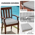 thumbnail image 3 of Outdoor Patio Cushion Covers 4 Pack Black Stripe Patio Chair Cushion Covers with Ties and Zipper Vertical Striped Waterproof Outdoor Seat Cushion Covers for Patio Furniture 20"x18", 3 of 9