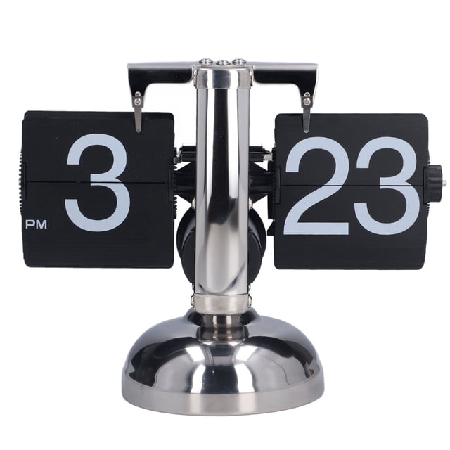 Reloj de cuarzo con giro automático, estilo retro, moderno y único, con hora precisa y función de cambio de página, ideal para el hogar, la oficina, regalos y decoración.