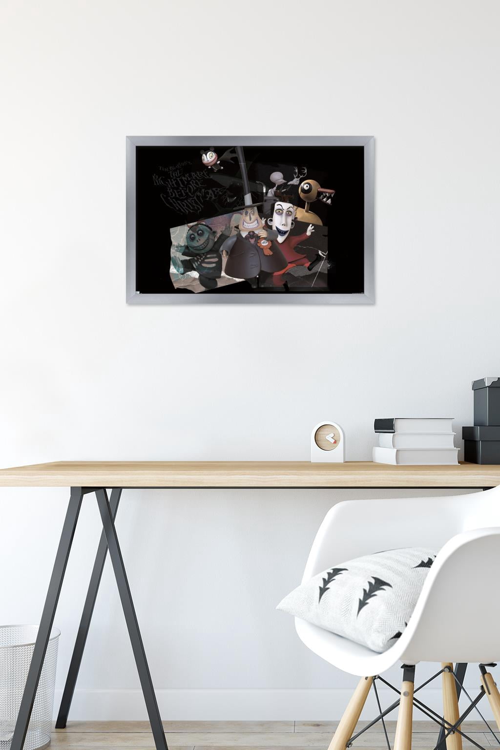 Disney Tim Burton's The Nightmare Before Christmas - Distorted Group Wall Poster, 14.725" x 22.375" Framed