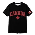 thumbnail image 4 of Boys Shirts Graphic T Shirt with Embroidered Maple Leaf Canadian Patriotic Celebration Tee for Kids Black 3 Years-4 Years, 4 of 4