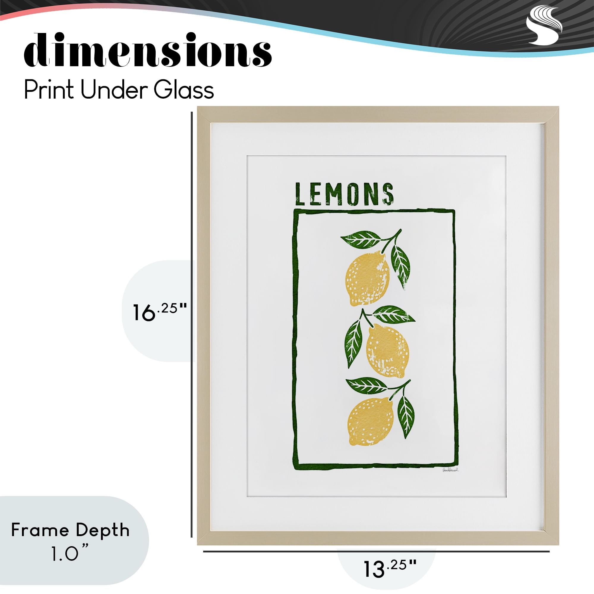 Stupell Industries Tasty Summer Lemons Birch Framed Print Under Glass, design by Amanda Greenwood