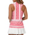 thumbnail image 6 of Women's Sleeveless Golf Shirt Collared Zip Up Collared Tank Top, Quick Dry Polyester for Tennis and Gym Red XL, 6 of 6