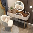 thumbnail image 4 of Dressing Table Light Luxury Rock Board Bedroom Dressing Table Modern Minimalist Makeup Cabinet Comoda Pra Quarto Furniture My Lux Decor Round, 4 of 23