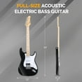thumbnail image 6 of GLARRY Electric Guitar, 39" Full Size Electric Guitar Kit with HSS Pickup Coil Split for Beginner, 20W Amp and Accessories Pack Guitar Bag (Black), 6 of 6
