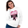 thumbnail image 5 of Support I Won Breast Cancer Awareness Women Crewneck Sweatshirt Brisco Brands X, 5 of 6