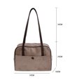 thumbnail image 4 of Bolso Almohada PU Boston Cuadrado Bolsos Hombro Axila para Mujer (caqui), 4 of 9