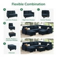 thumbnail image 4 of HONBAY Convertible Oversized Sleeper Sectional Sofa Sets with Storage for Bedroom, Dark Blue, 4 of 6