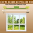 thumbnail image 4 of Curtain Rod No Drilling for Windows 27 to 84",Renter Friendly No Drill Adjustable Rod, 5/8 Inch Diameter Easy Install Non Screw Screwless Apartment Rods with Stick on Bracket Holder 2-Pack（white）, 4 of 15