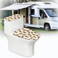 thumbnail image 6 of HELLHERO Dachshund Paw Prints Toilet Seat Protector & Stretch Toilet Lid Cover for Hotel, Polyester, Easy to Clean, 6 of 8
