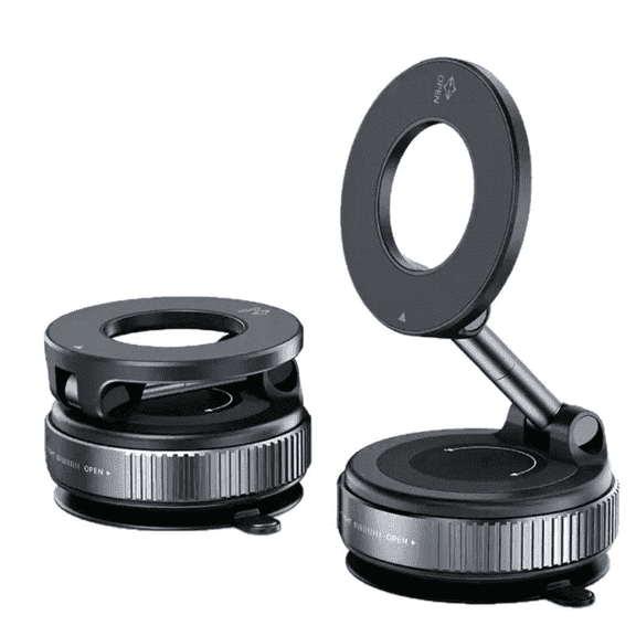 Universal Car Phone Mount - Strong Dashboard Windshield Suction Cup & Magnetic Holder, Compatible with iPhone Samsung Android, Easy One-Hand Operation, Stable Hands-Free Navigation