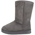 thumbnail image 4 of ABSOLUTE FOOTWEAR Womens Easy Slip On Warm Winter Cosy Outdoor Boot with Thick Faux Fur Inners - Dark Grey - US 9, 4 of 7