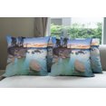 thumbnail image 6 of Ambesonne Nautical Throw Pillow Cover 4 Pack, Romantic Lake Sunset, 20", Blue Grey, 6 of 7