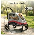 thumbnail image 3 of Foldable Dog Stroller for Large Dogs 135 LBS Capacity, 360° Rotating Wheels with One-Foot Brake, Pet Wagon with Breathable Mesh, Adjustable Handle and Storage Pocket, 3 of 7