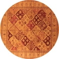 thumbnail image 1 of Ahgly Company Indoor Round Oriental Orange Industrial Area Rugs, 6' Round, 1 of 4