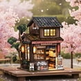 thumbnail image 5 of Book Nook Kit - DIY Miniature House Japanese Fan Shop Dollhouse Kit for Adults and Teens, Booknook Tiny House Bookshelf Decor 3D Wooden Puzzle, Gifts for Family, Friends, 5 of 7