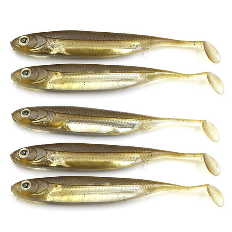 Soft Swimbaits with T-Tail, Fishing Bait for Saltwater & Freshwater Fishing  Lure 