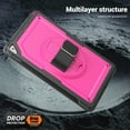 thumbnail image 4 of Case for iPad 10.2" 9th Gen 2021/8th Gen 2020/7th Gen 2017, Silicone PC Protective Cover with Pencil Holder Shoulder Strap & 360 Degree Rotating Hand Strap Kickstand 2 In 1 Case Cover, Rose, 4 of 11
