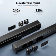 GCZ Soundbar with Subwoofer, 2.1 CH Separable Sound Bars for TV, Bluetooth/HDMI-ARC/Aux/Opt 3D Surround Sound
