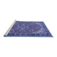 thumbnail image 2 of Ahgly Company Machine Washable Indoor Round Medallion Blue Traditional Area Rugs, 6' Round, 2 of 4