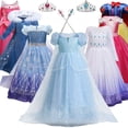 thumbnail image 2 of Fantasty-Disfraz de Elsa para niña, vestido de Blancanieves para fiesta de cumpleaños, Carnaval, Halloween, 4 a 10 años Fivean unisex, 2 of 2