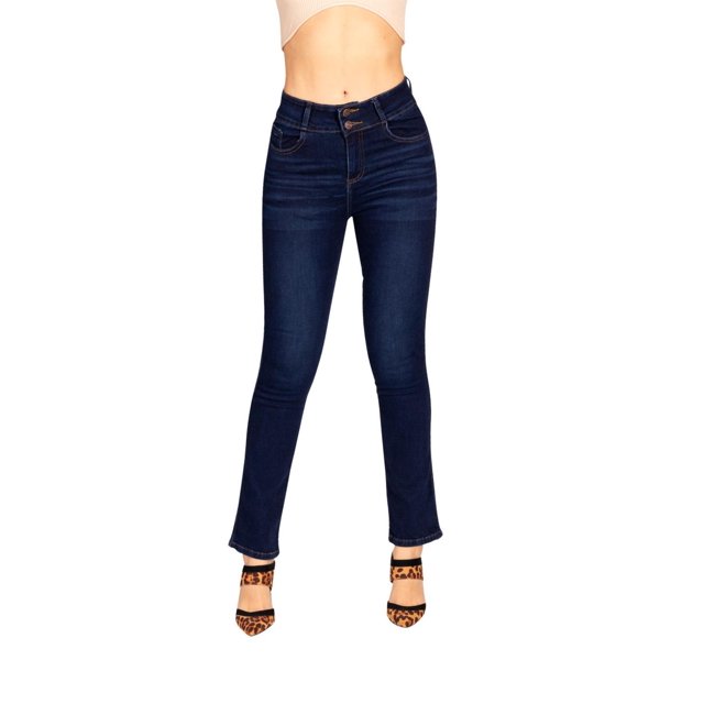 Pantalon recto tiro alto jeanswest azul 9